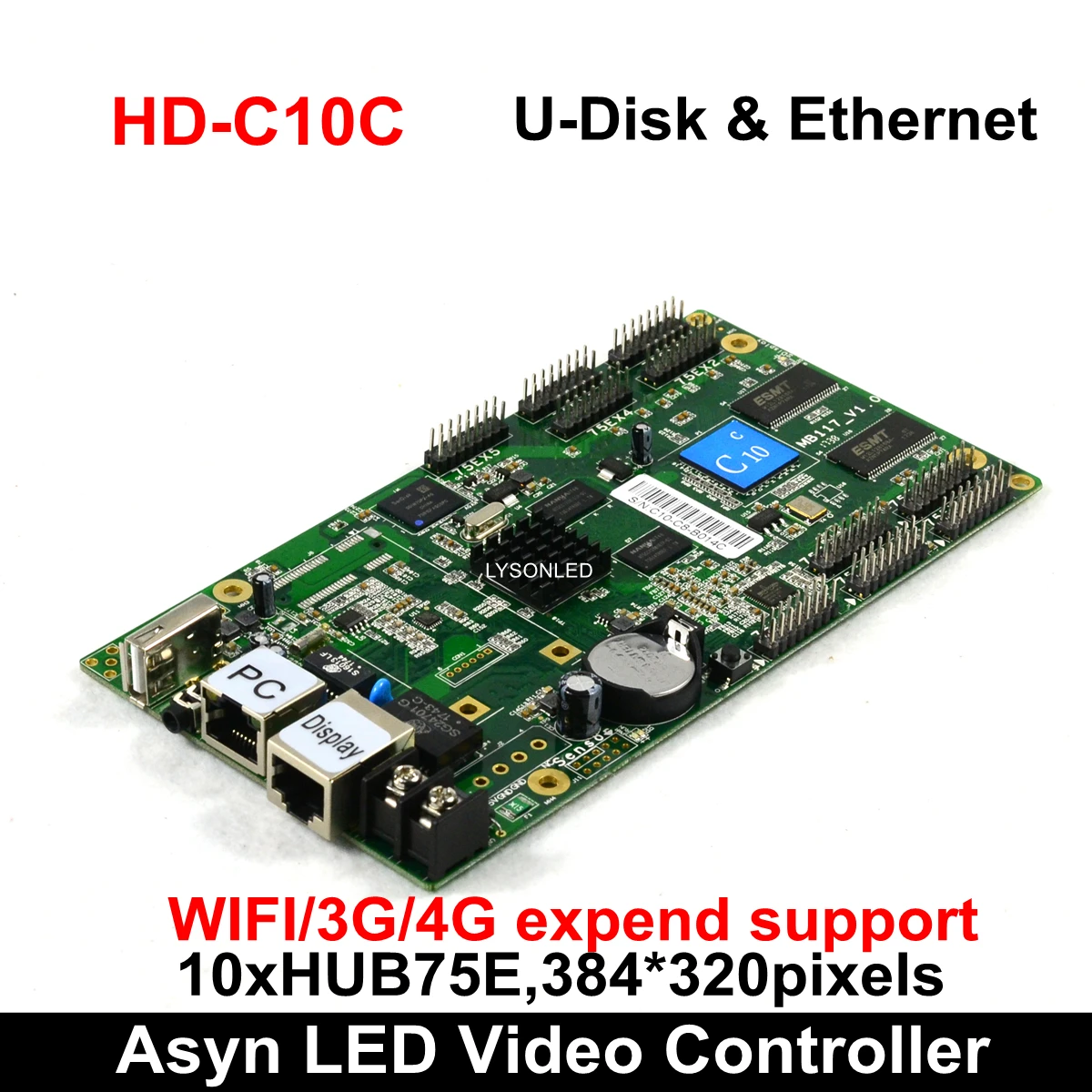 Huidu HD-C10 HD-C10C асинхронный полноцветный светодиодный видео контроллер 384*320 пикселей, совместимый с HD-R501 получения карты