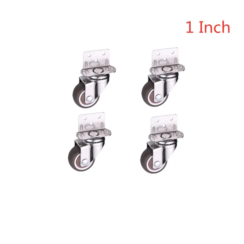 4 Pcs/Lot 1 Inch Wheel L-Shaped 90 Degree Right Angle Flower Rack Self Quiet Furniture Caster | Обустройство дома