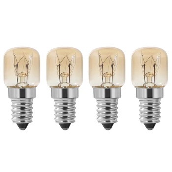 

Oven Bulb,4Pcs E14 Oven 15W,Oven Bulb, SES Cap Clear Pac Pygmy Oven Lamp,E14 Resistant Up to 300 Celsius Light for Oven