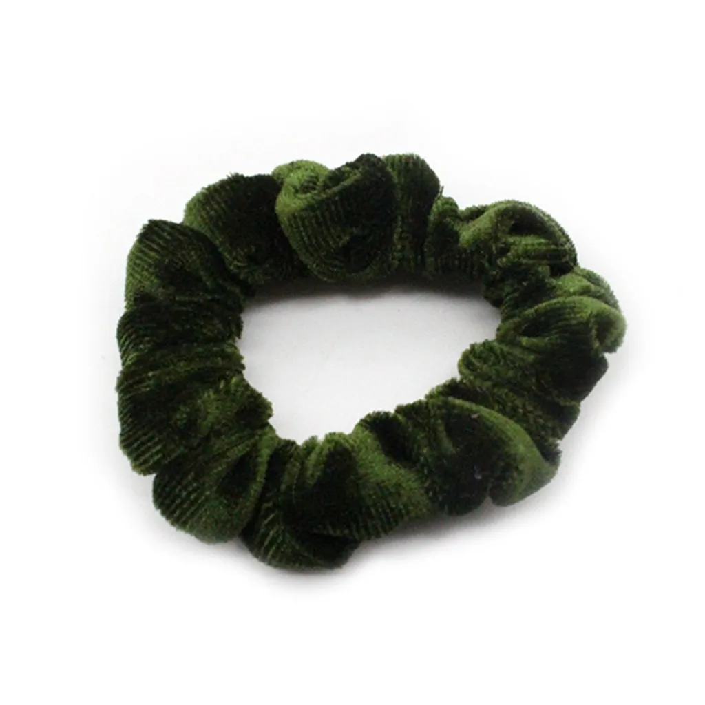40 шт. резинки для волос Бархатные эластичные резинки для волос модные однотонные резинки для женщин или девочек Аксессуары L0731