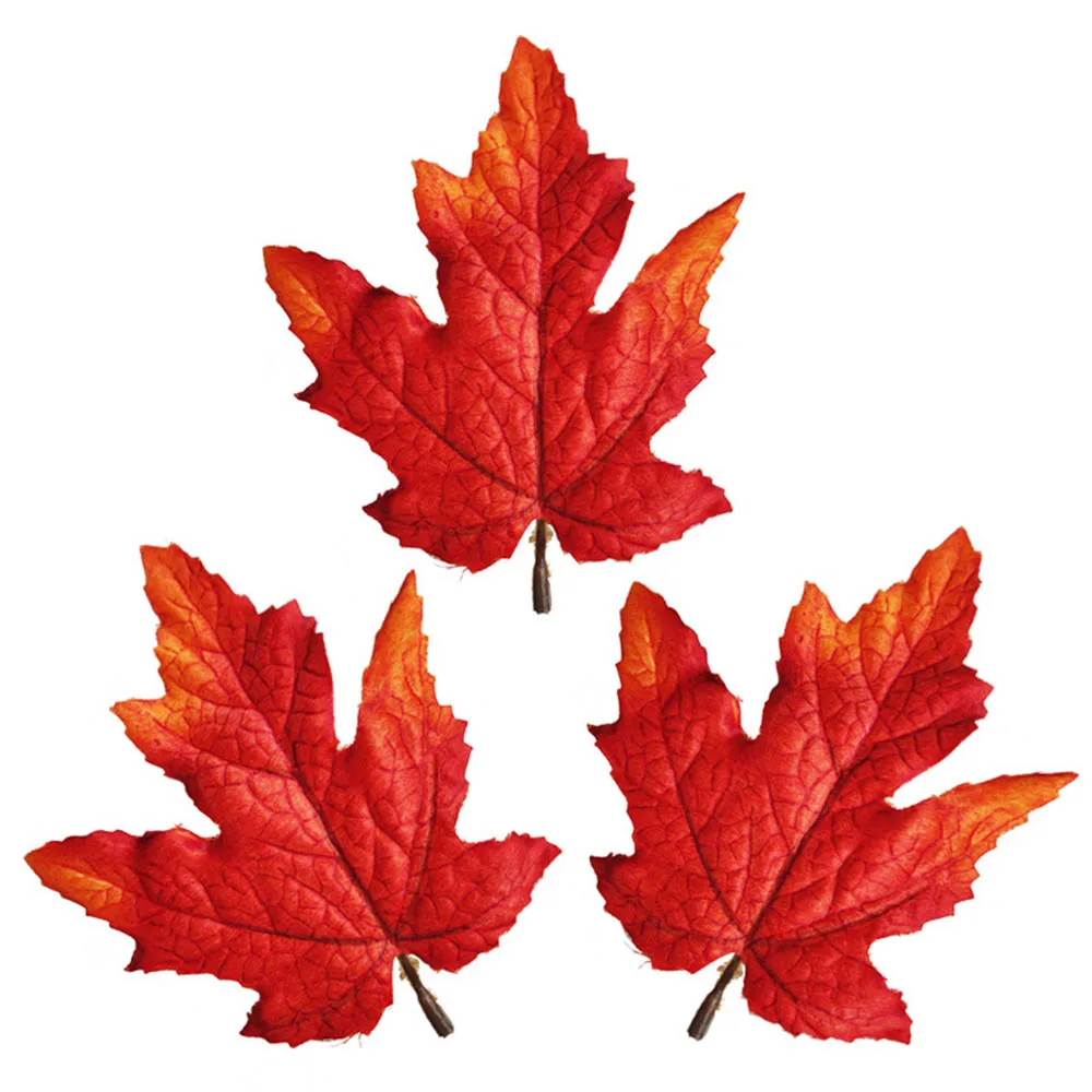 

10Pcs Autumn Fall Colored Artificial Maple Leaves for Weddings Events Party Decorating Supply Courtyard Decoration