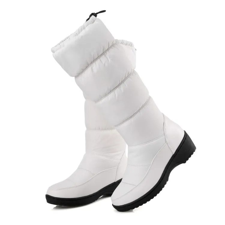 Bootee/ г. Женские ботинки на шнуровке Брендовая женская обувь с круглым носком австралийские ботинки на низком каблуке Модные женские зимние ботинки до середины голени