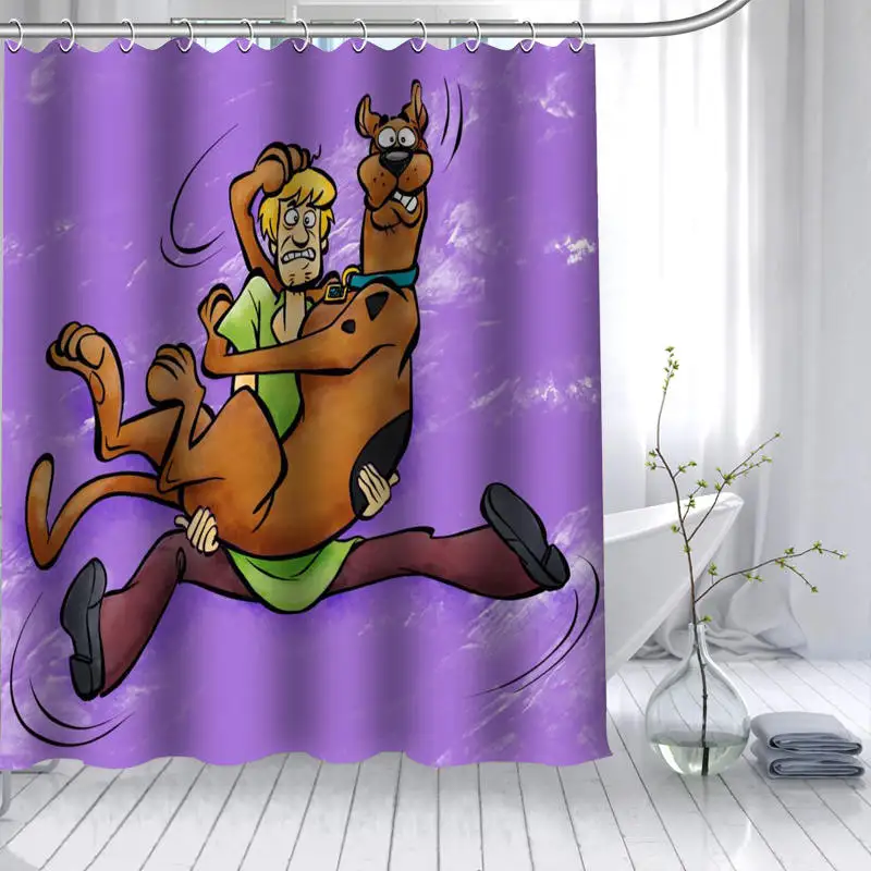 Новое поступление Scooby Doo Dog занавеска из полиэстеровой ткани высокой четкости Печать Водонепроницаемая занавеска для ванной 12 крюк занавес для ванной - Цвет: 18
