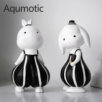 

Aqumotic Cute Rabbit Decor 1pc Animal Birthday Decorations for Women Bunny Easter Resin Handcraft Car Decoration