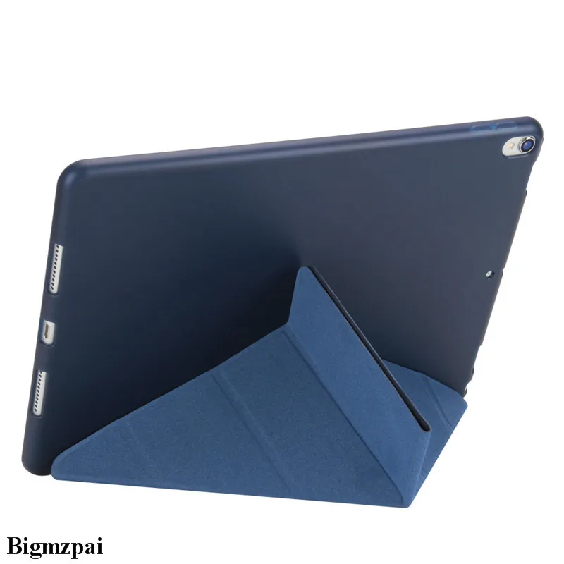 Твердый Мягкий чехол из ТПУ для Apple iPad Pro 10,5 планшеты Авто сон/Пробуждение тонкий Книга Флип складной Стенд защитный чехол