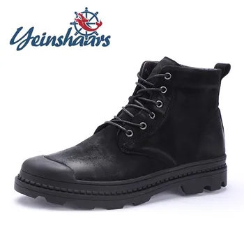 

Boots Men Shoes High Quality Genuine Leather Men Ankle Boots Retro Classic Fashion Outdoor Shoes Men Boots Warm Shoes Botas
