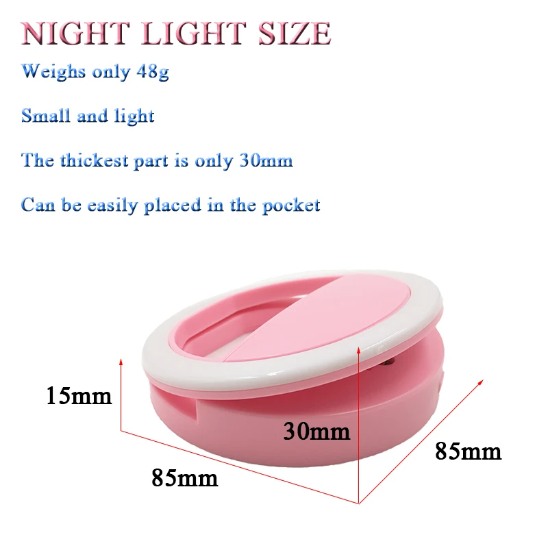 Litwod Z90S Selfie Ring Flash Led заполняющая лампа для камеры Фото Видео прожектор iphone X 8 7 Samsung