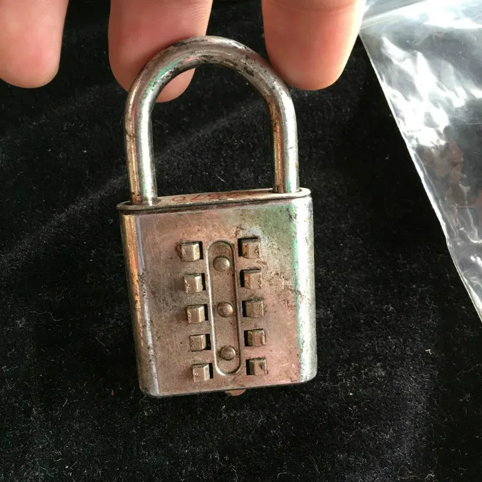 Llave de Кобре antiguo grabado de латунь стиль Винтаж cerradura de contraseña цифровой decoración de artesanía de metal