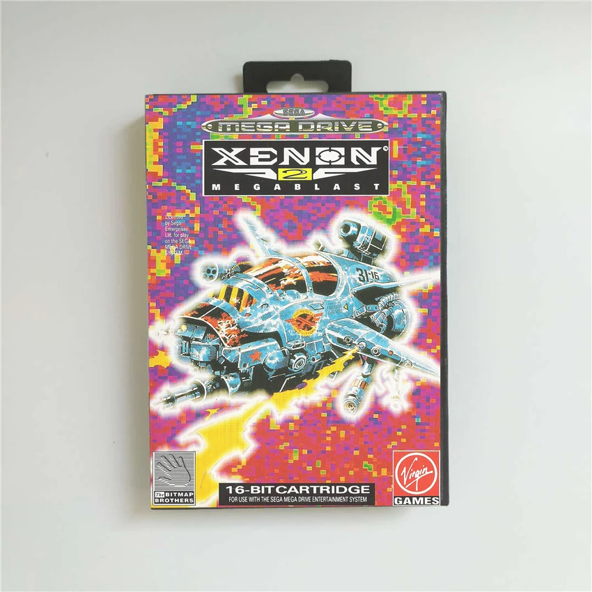 

Xenon 2 Megablast - EUR Cover With Box 16 Bit MD Game Card for Megadrive Genesis Video Game Console