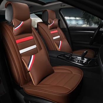 

WLMWL Universal Leather Car seat cover for Ssangyong Actyon Kyron Tivolan Rexton korando all model car styling accessories