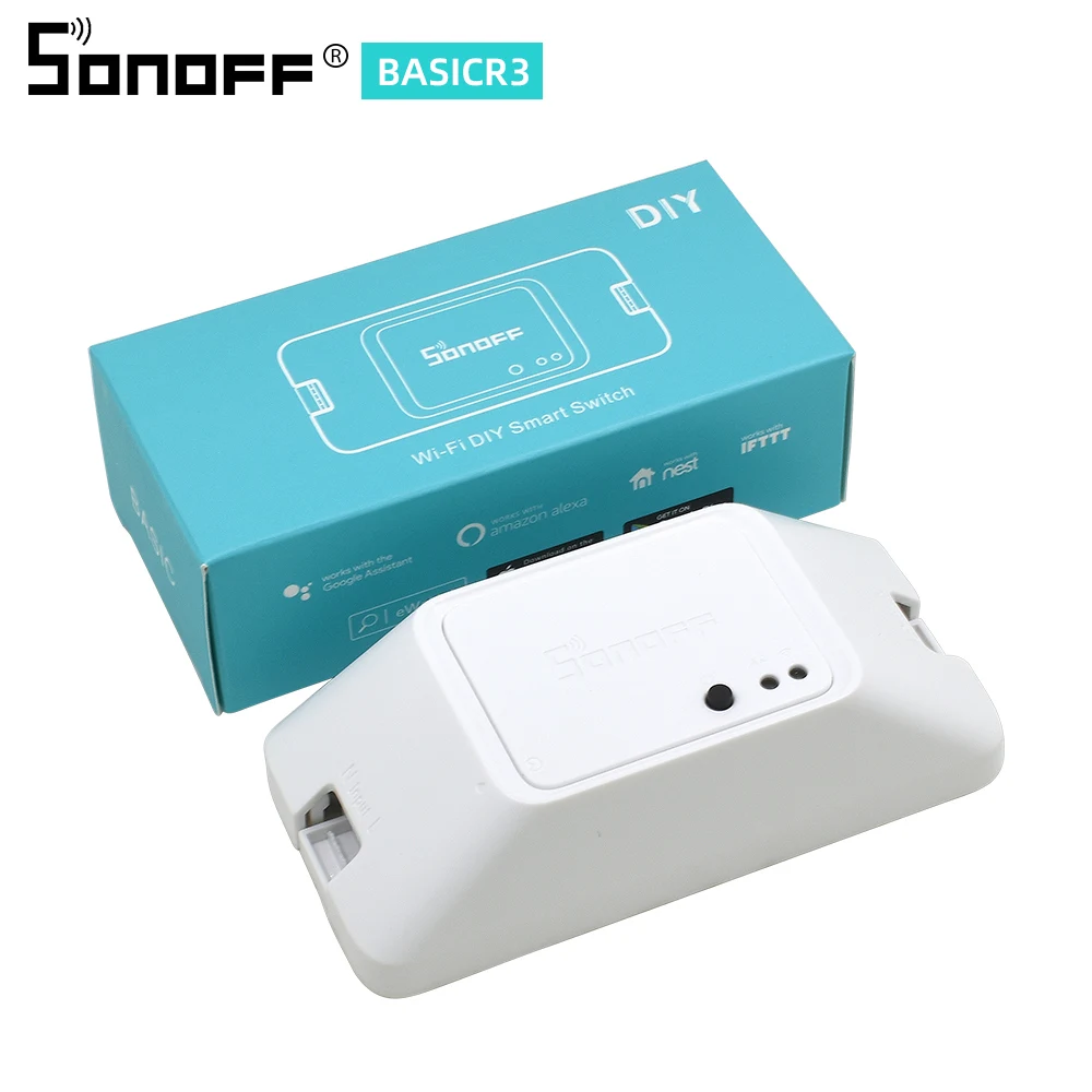 Sonoff базовый R3 Wifi переключатель для Alexa/Google Home/Ewelink умный дом Diy умный переключатель 110-240 в приложение беспроводной Wifi Пульт дистанционного управления