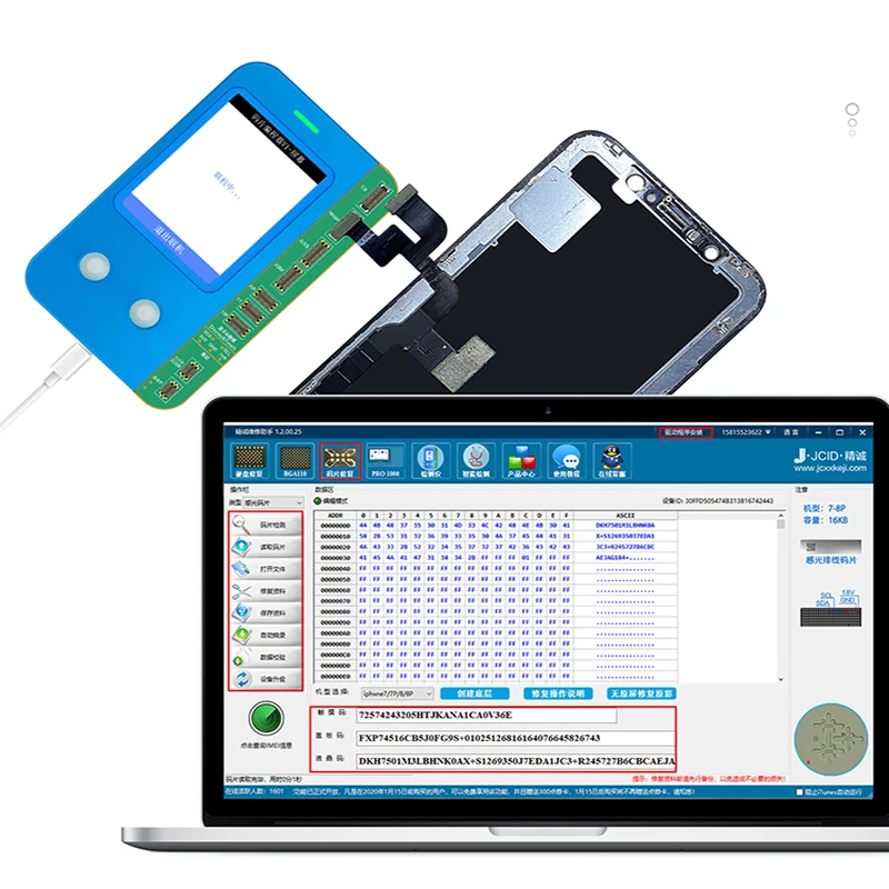 Программатор JCID V1 для iPhone 7 11Pro Max Photosentive/Touch/Original Color/6 Band/logic Chip/инструмент ремонта