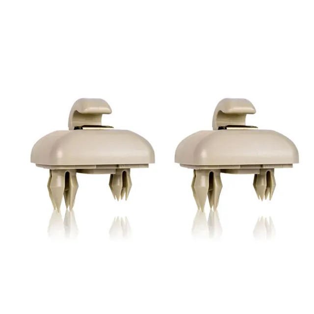 2Pcs For Audi A1 A3 A4 A5 Q3 Q5 S3 S4 S5 TT Allroad 8U0857562A Grey Interior Gray Sun Visor Clip Holder Hook Bracket Hanger Beige