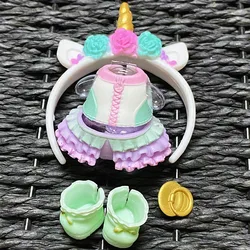 Original Clothes and Accessories Set for 8 cm Dolls - Dress Suit and Unicorn Outfit Toy Gift (Unicorn outfit F)