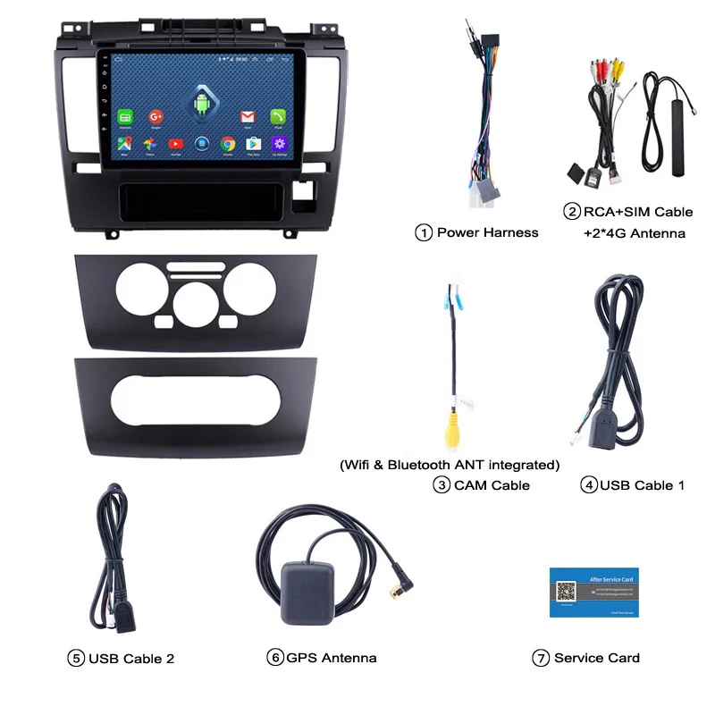 4G 3G WIFI All Netcom 2+32G 9 inch Android 8.0 full touch car multimedia system for 2005-2010 Nissan Tiida