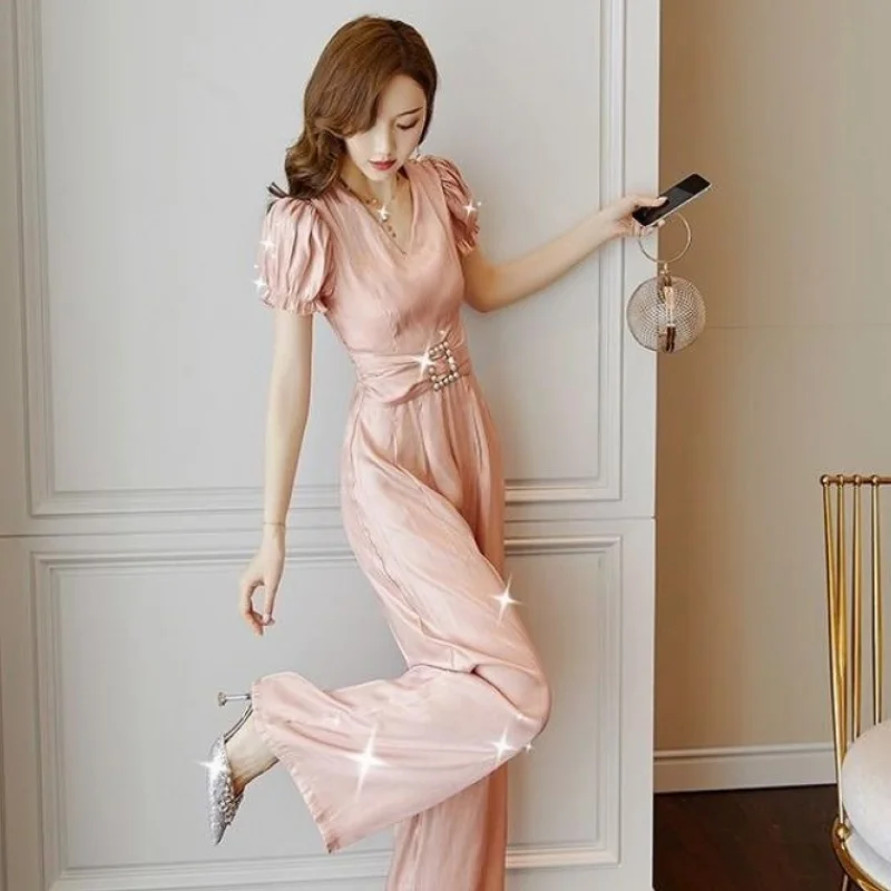 Джинсовый комбинезон женский s широкие леггинсы цельные Брюки Пояс Комбинезон