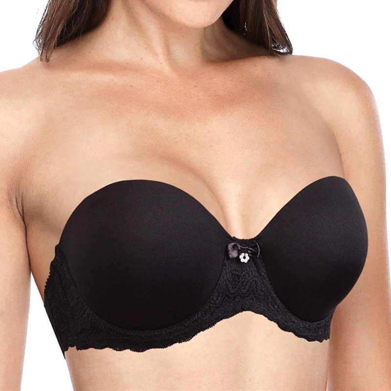 

Plus Size Women's Multi-way Strapless Bra Full Figure Underwire Plus Size Lace Bra Lingerie 32 34 36 38 40 42 44 46 B C D DD E F