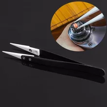 Антикислотный керамический Пинцет из нержавеющей стали керамический Пинцет тонкие острые наконечники с термостойким пинцетом 130x10 мм