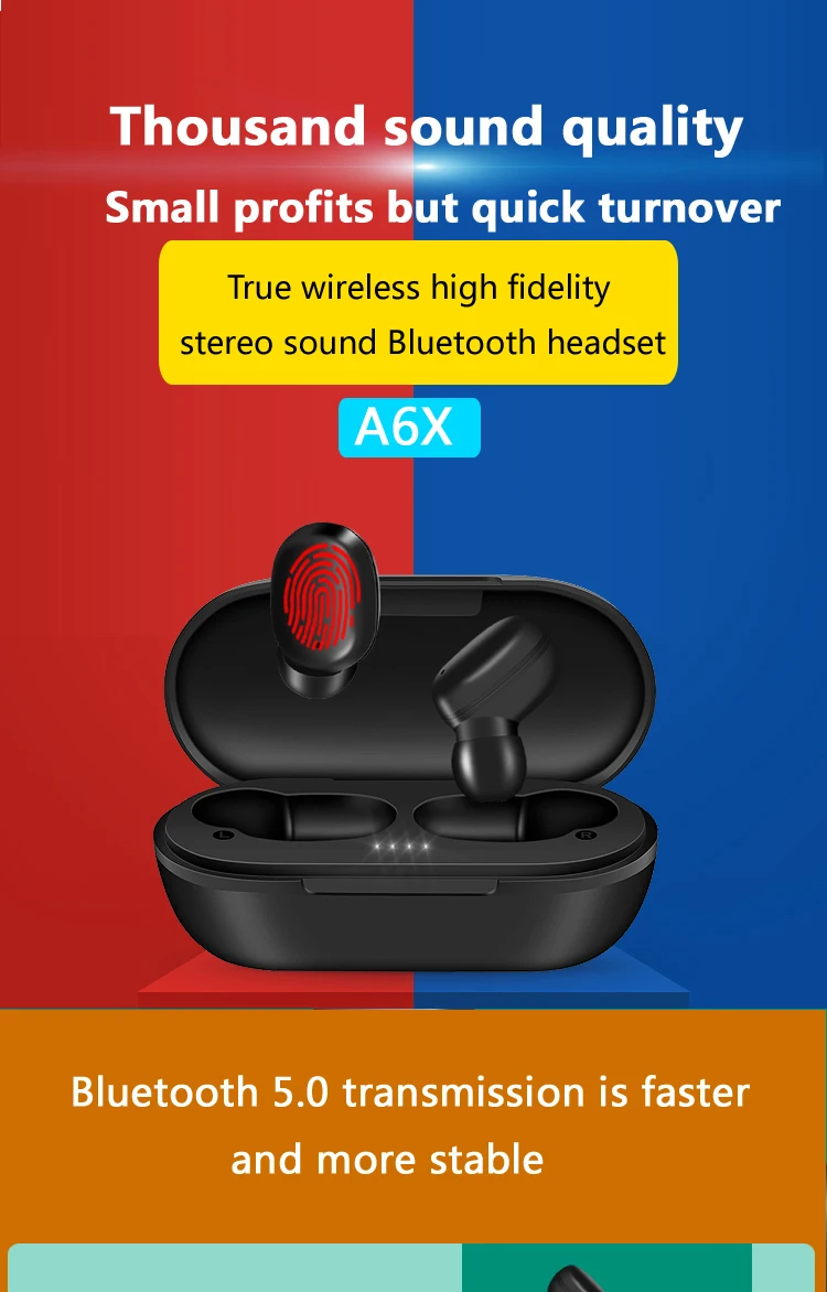 A6s TWS A6X беспроводные bluetooth-наушники PK Redmi Airdots 5,0, стерео наушники с микрофоном, наушники с громкой связью PK i200