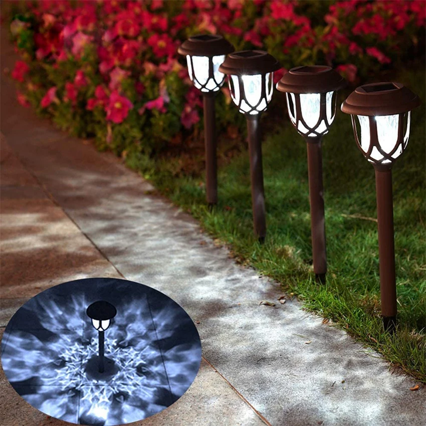 8 LED Lampara Solar Exterior Impermeable IP65 Luces Enterrada Decoración para Patio Lawn Luz Solar Exterior Jardin 