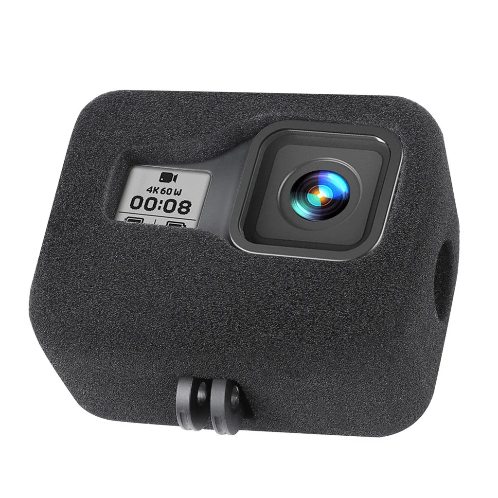 OMESHIN лобовое стекло Ветер шумоподавление губка пена чехол для GoPro Hero 8 корпус ветер крышка Черный аксессуары для экшн камеры