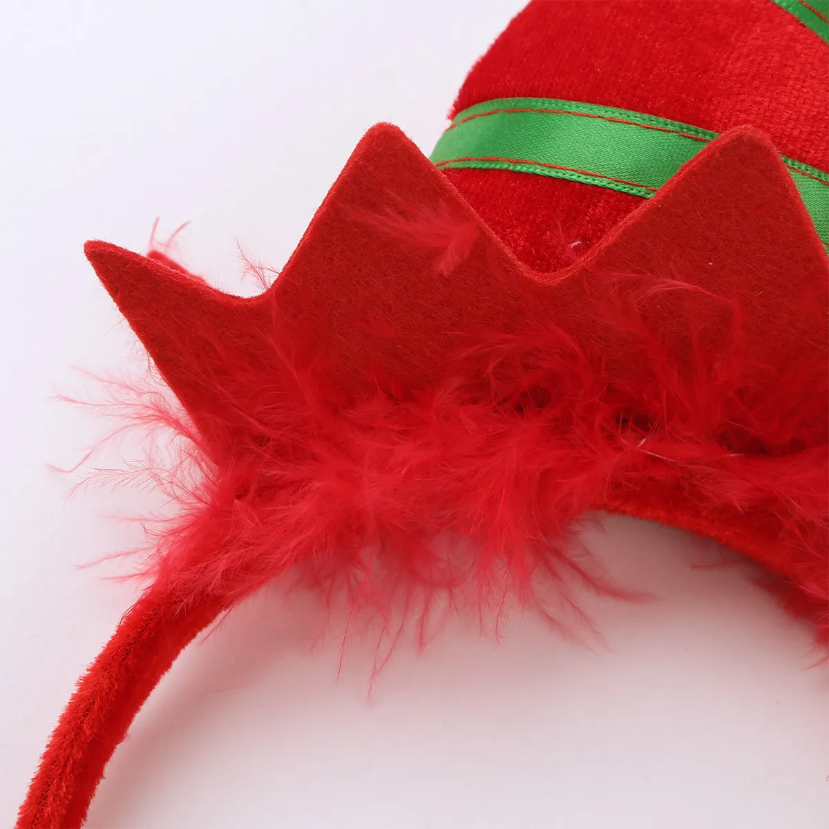 Kid Children Girls Christmas Headbands Hair Hoop Headwear with Feather Horn Xmas Holiday Party Costume Favors Gifts Accessoriess