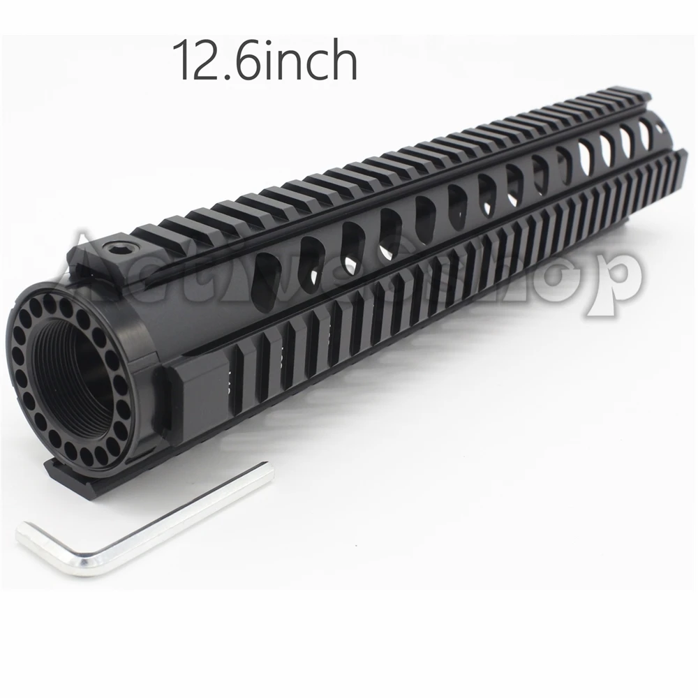 Тактический " 7" 1" 12" 12," 15" свободный поплавок Quad Rail Handguad M4 AR15 M16 рейка Пикатинни Тип поручень черный - Цвет: 12.6inch