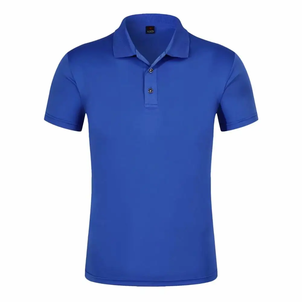 Royal blue Мужская и женская летняя рубашка поло с принтом логотипа на заказ, модная Повседневная рубашка поло с коротким рукавом для работы - Цвет: Royal blue