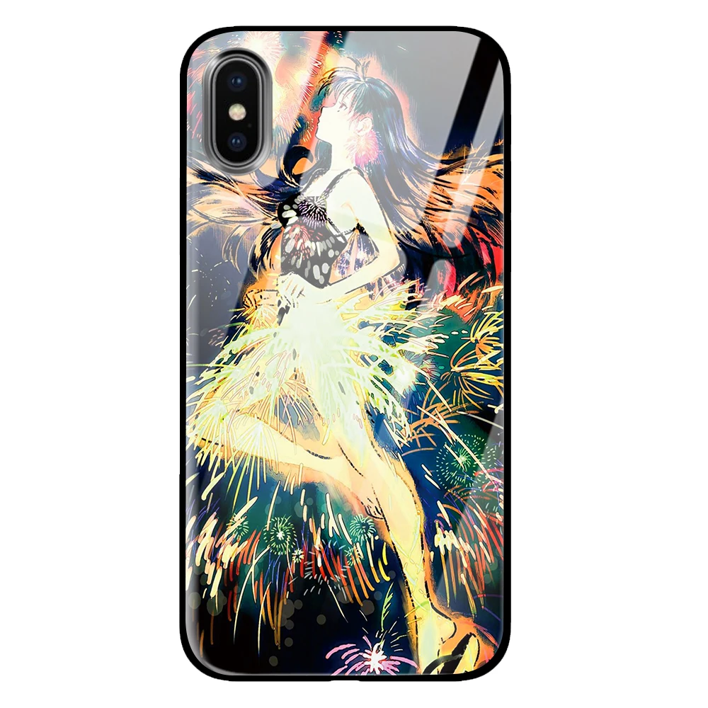 Япония крутая девушка для iPhone 5 5S 6 6s 7 8 Plus X XS XR 11 Pro макс. закаленное стекло чехлы - Цвет: 8