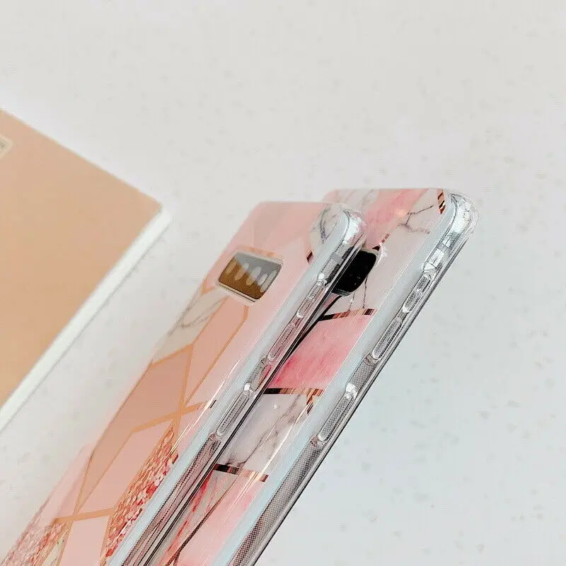 Для samsung Galaxy S10E S10 S9 S8 Plus ударопрочный чехол IMD с геометрическим узором мягкий силиконовый задний бампер чехол для телефона
