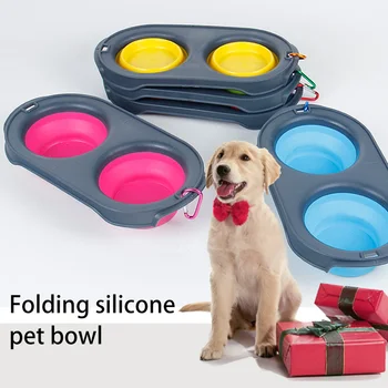 

Portable Silicone Foldable Dog Bowl Water Feeding Tool cat Pet accessories Pet Feeding Tool Outdoor Travel Convenient Feeder