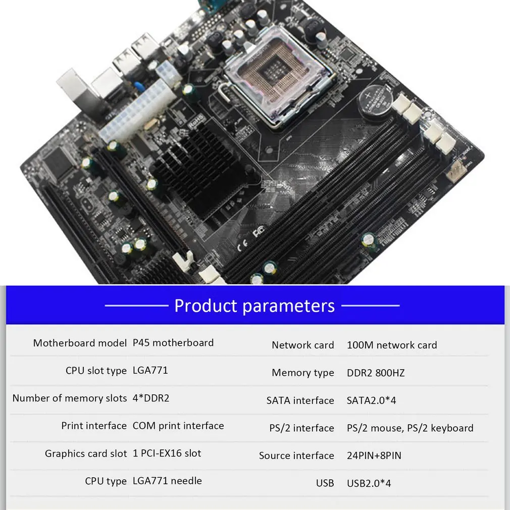 P45 настольная материнская плата LGA 771 LGA 775 двойная плата DDR3 поддержка L5420 DDR3 USB Звуковая сетевая карта SATA IDE