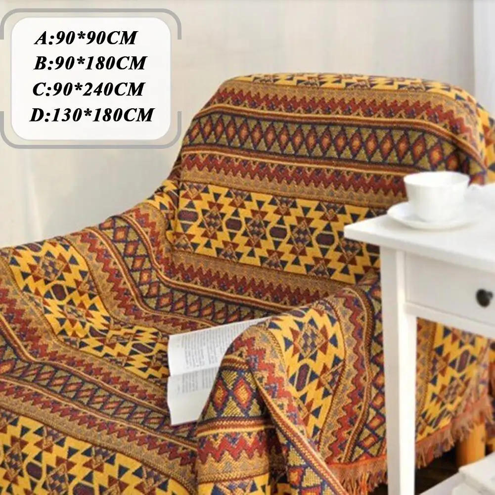 Зимнее хлопковое Тканое одеяло, одеяло для дивана, полотенце, вязаное, утолщенное, теплое одеяло, s, богемное, Boho, покрывало на кровать, покрывало для путешествий