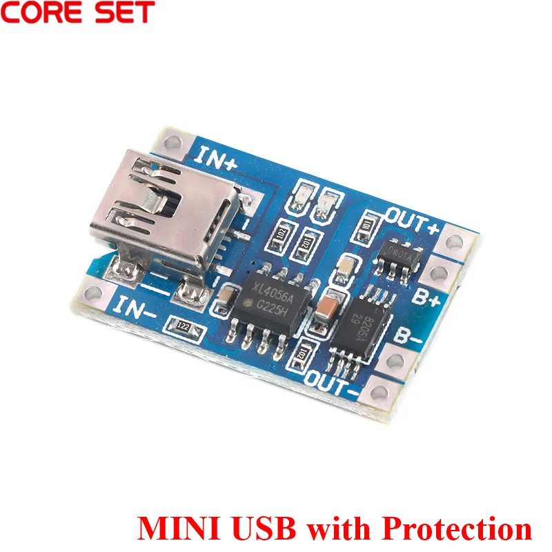 

2PCS MINI USB 5V 1A TP4056 18650 Li-ion Lithium Battery Charging Board Charger Module With Protection Plate DIY Kit Parts
