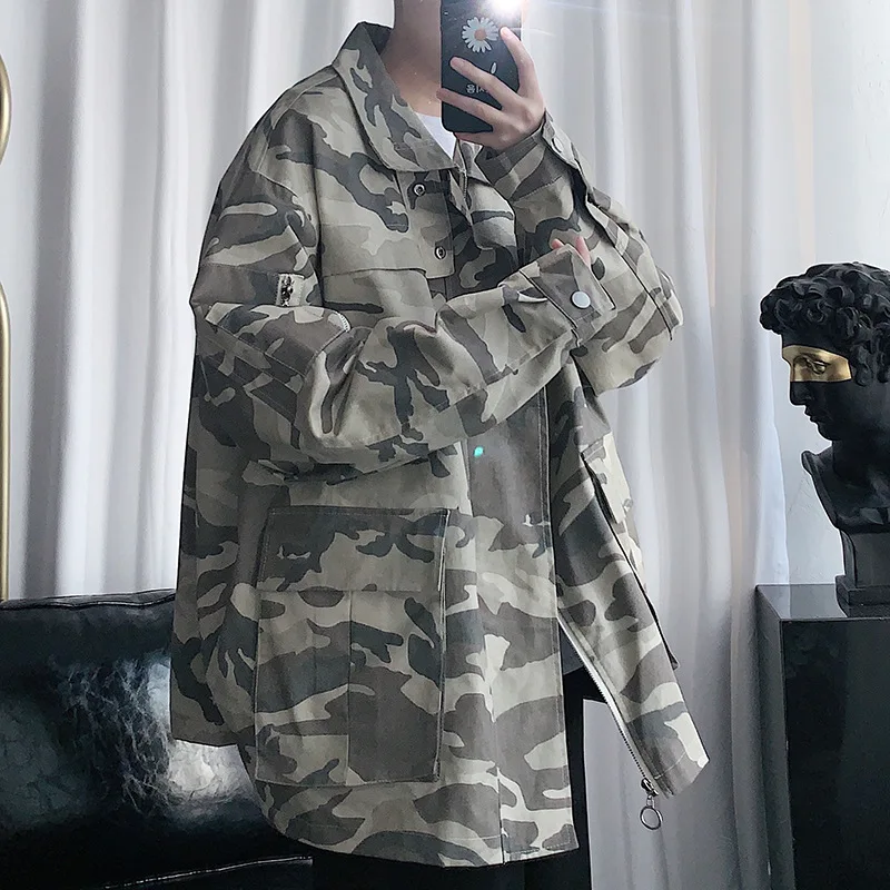 

2020 New Style Spring Clothing Camouflage Workwear Coat MEN'S Jacket Loose-Fit Korean-style Large Size S-5xl