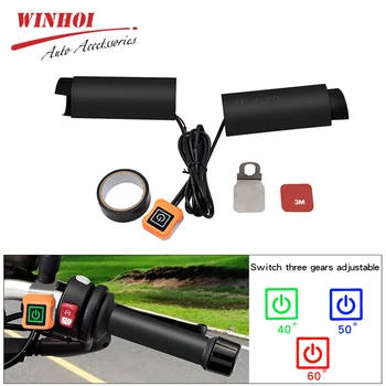 

Motorcycle Heated Grips Intelligent Independent Switch Three-speed Temperature Control Electric Handle Bar Heated Hand Grips