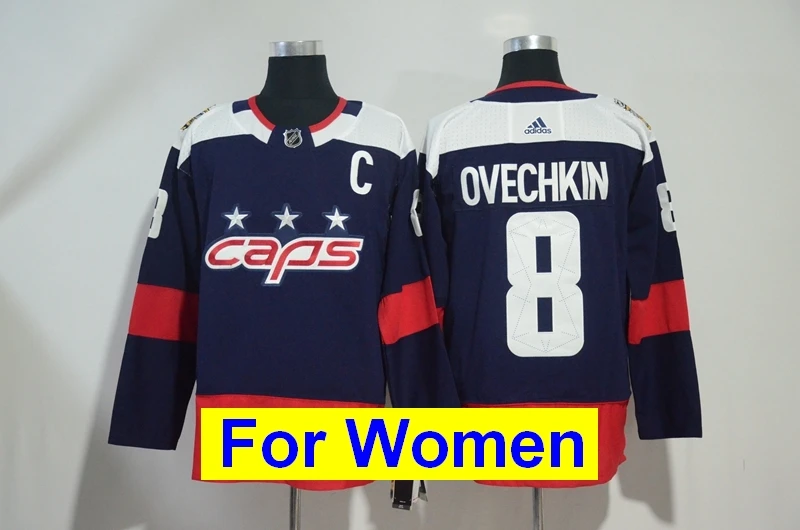 Все прошитой Для женщин Washington TJ Oshie Александра Овечкина Tom Holtby Nicklas Backstrom Braden Евгений Кузнецова Майки - Цвет: Зеленый