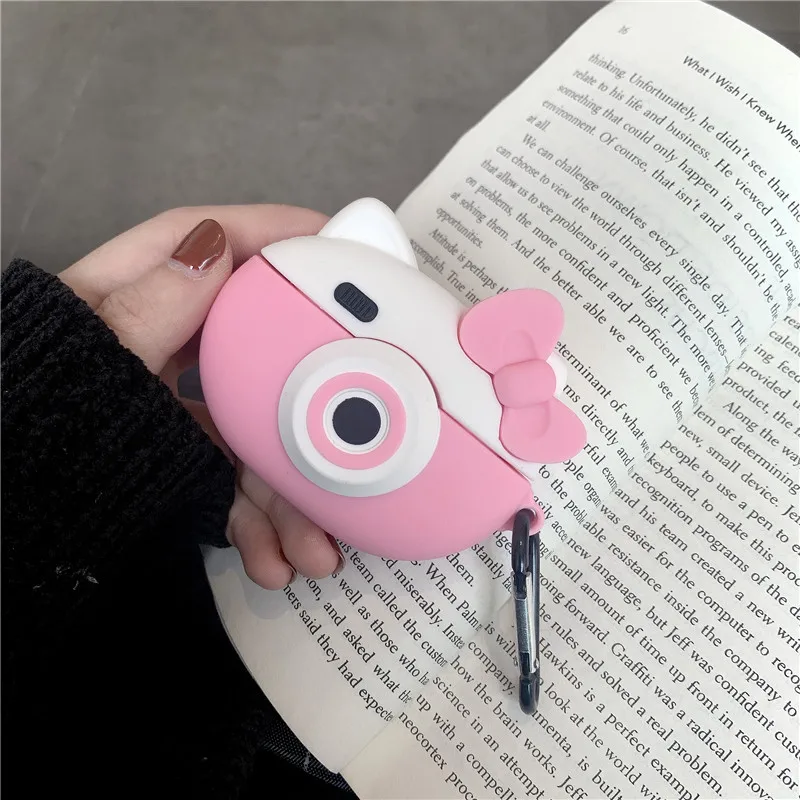 Cute Cartoon Cat Bluetooth Earphone 3D Silicone Case For Air Pods pro Headset Protective Cover Coque Kawaii Airpod | Электроника