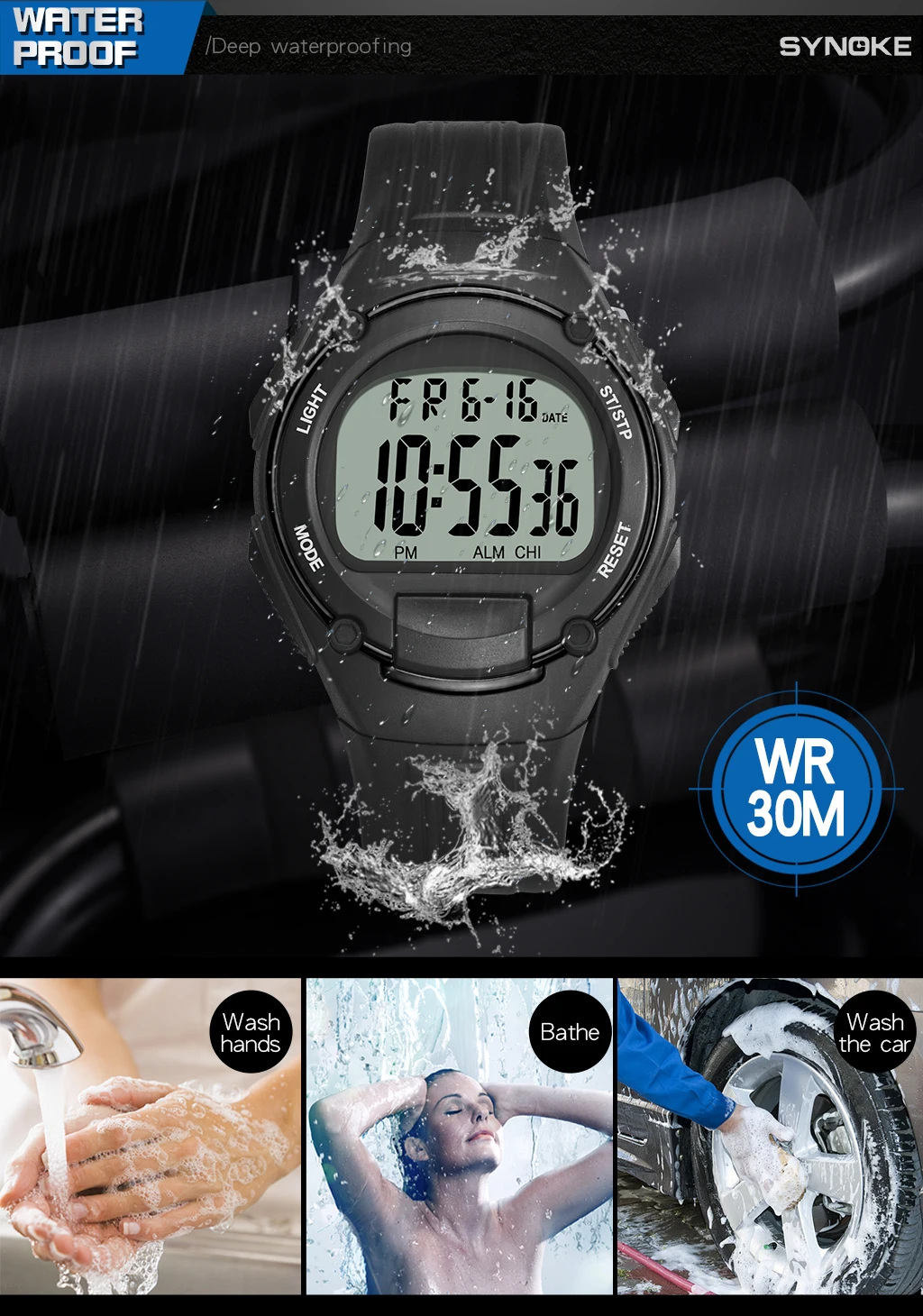 PANARS классические дизайнерские наручные часы для мужчин студенческие часы светодиодные цифровые мужские водонепроницаемые беговые второй ночной Световой будильник