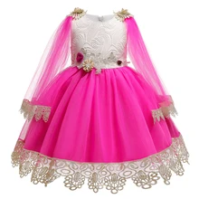 Детские платья для девочек; летнее платье принцессы; элегантные Детские Вечерние платья; свадебное платье с цветочным узором для девочек; vestido infantil