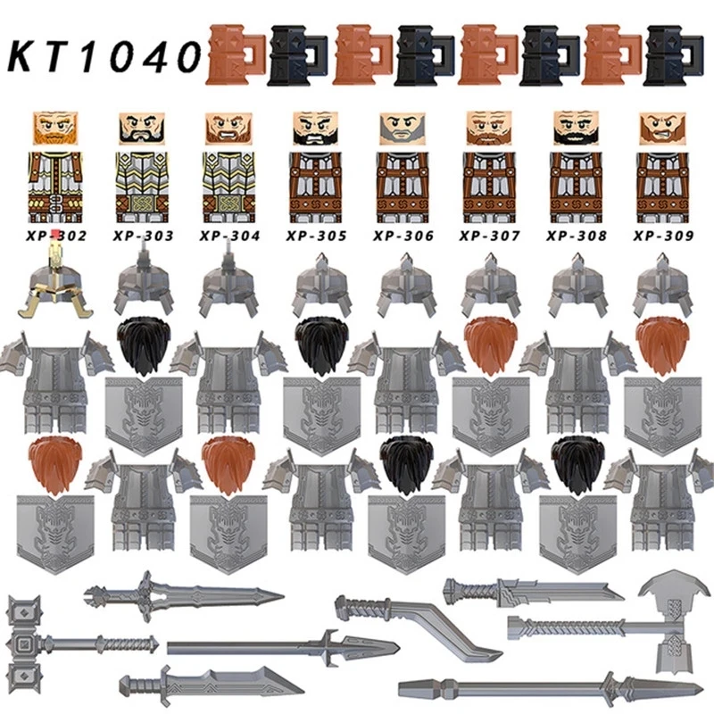 

KT1040 8pcs/Sets Rome knight figures Wartime Armor Weapon Building Blocks Model Bricks Classic For Children Toys Gift