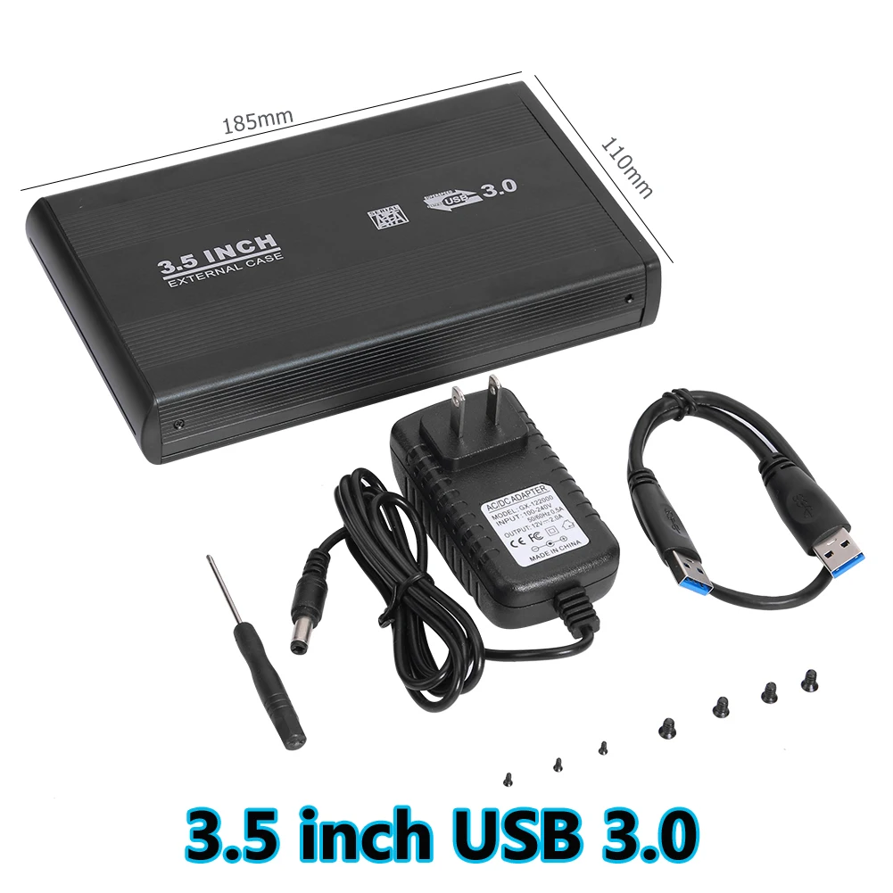 3.5 inch USB 3.0 2,5/3,5 дюйма USB 2,0/3,0 на SATA порт SSD чехол Портативный 6-гбит/с внешний жесткий диск Корпус твердотельный диск коробка для Windows/Mac - Цвет: 3.5 inch USB 3.0