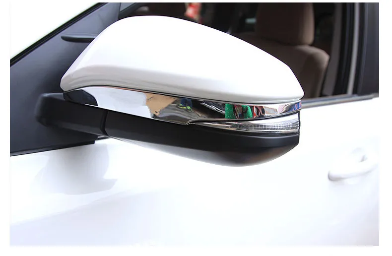 

Rear View Mirror Trim for Toyota RAV4 Rav 4 2016 2014 2015 ABS Chrome Side Wing Mirror Cover Trim Car Accessories 2pcs