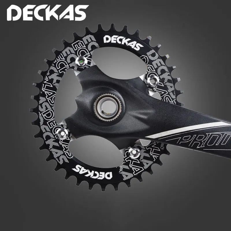 DECKAS Narrow Wide Chainring MTB 104BCD Round Oval Bicycle Chain Ring 32T 34T 36T 38T Road Mountain Bike Single Crankset BCD 104