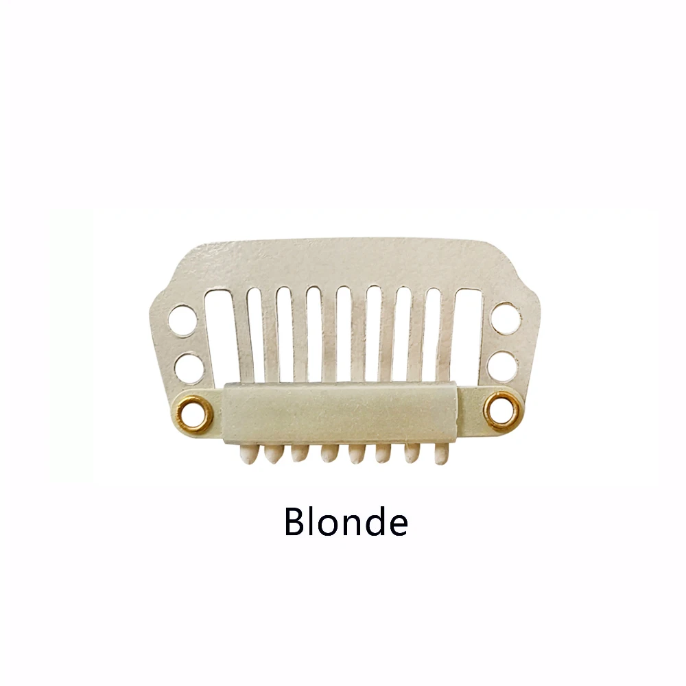 28mm 8 dentes clipes com silicone de volta, cabelo extensões acessórios, disponível em 4 cores, 50pcs/20pcs