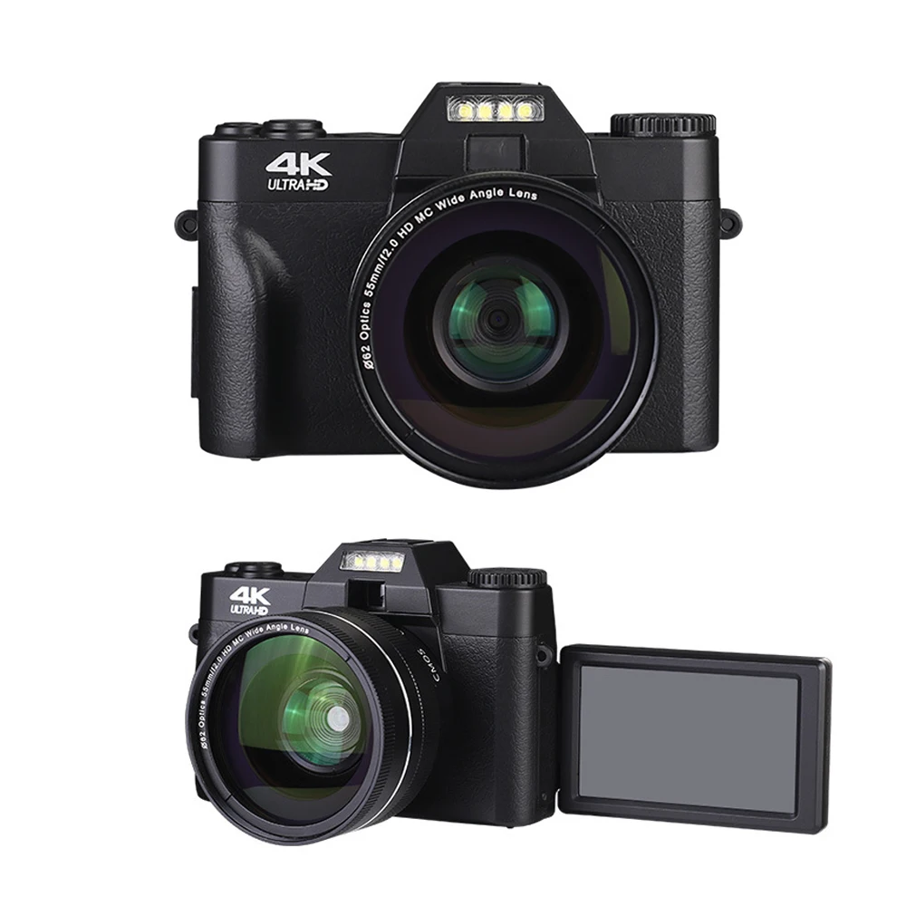 Цифровая камера 4K 3 0 дюйма ЖК-дисплей видеокамера с откидным экраном 16X цифровой