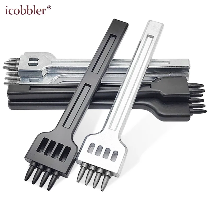 

2019 New Die Leather Cutting Stitch for Wallet Belt Round Punch DIY Stitching Chisel Set Craft Kit 4mm Hole Spacing 1mm Diameter