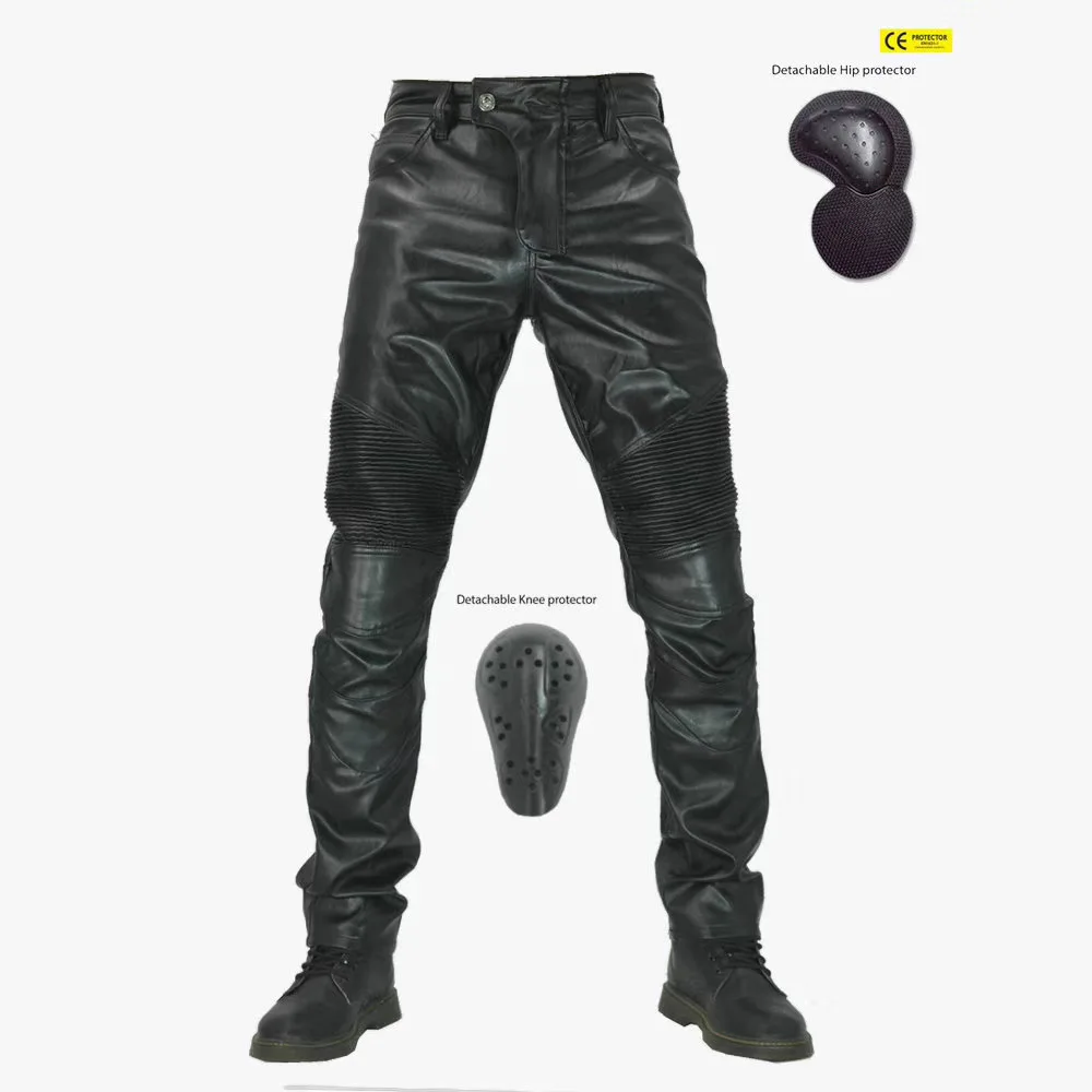 PU leather motorcycel protector jeans