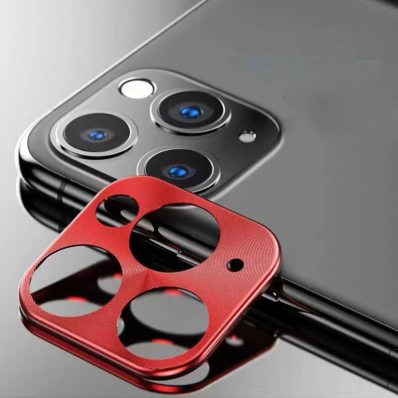 Металлическое защитное кольцо для объектива камеры для iphone 11 Pro Max XS Max XR X 8 7 Plus защита задней камеры iphone 11 Защитная крышка аксессуары - Цвет: red