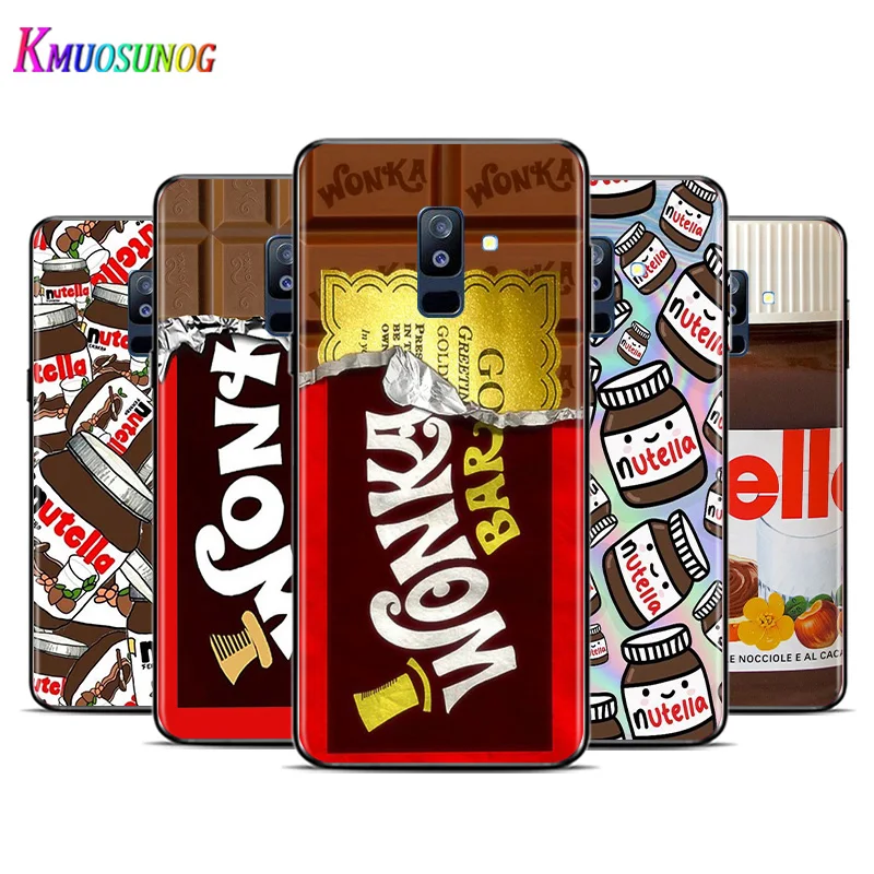 Chocolate Peanut Butter For Samsung Galaxy A3 A5 A6 A7 A8 A9 A6S A8S A9S Star Plus 2016 2017 2018 Black Silicone soft Phone Case | Мобильные
